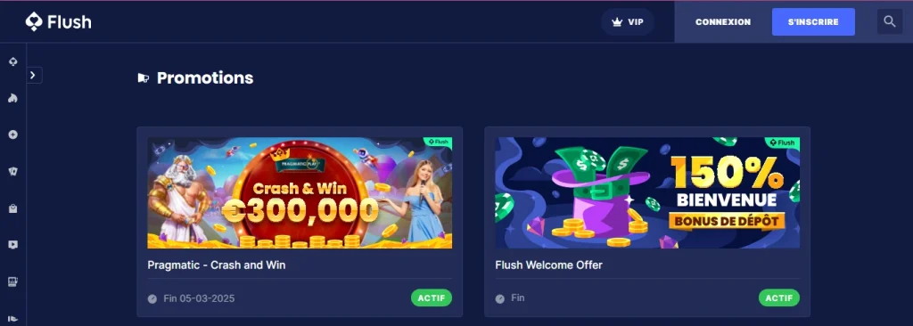 flush casino bonus