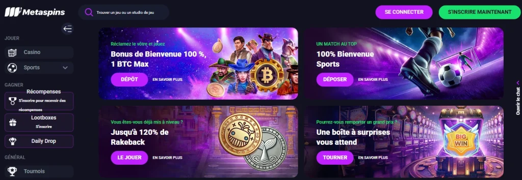 metaspins casino bonus