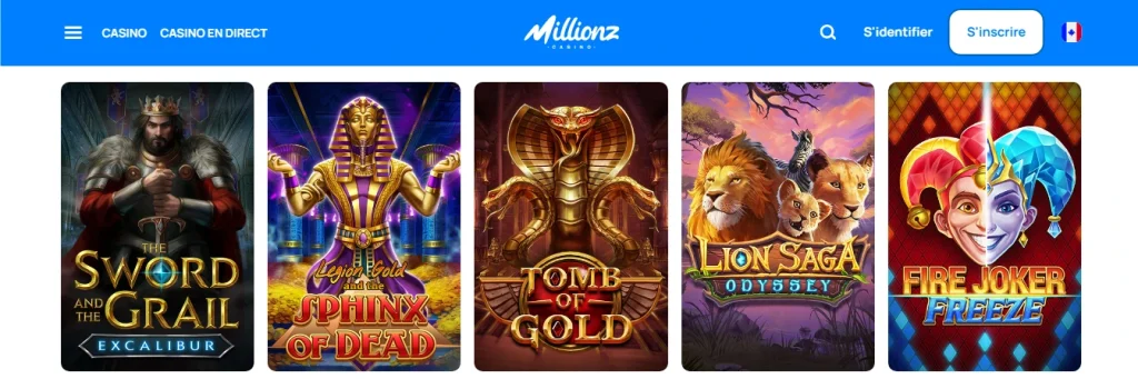 millionz casino jeux