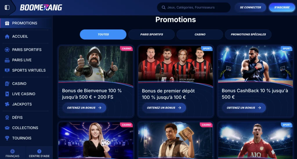 boomerang.bet casino bonus