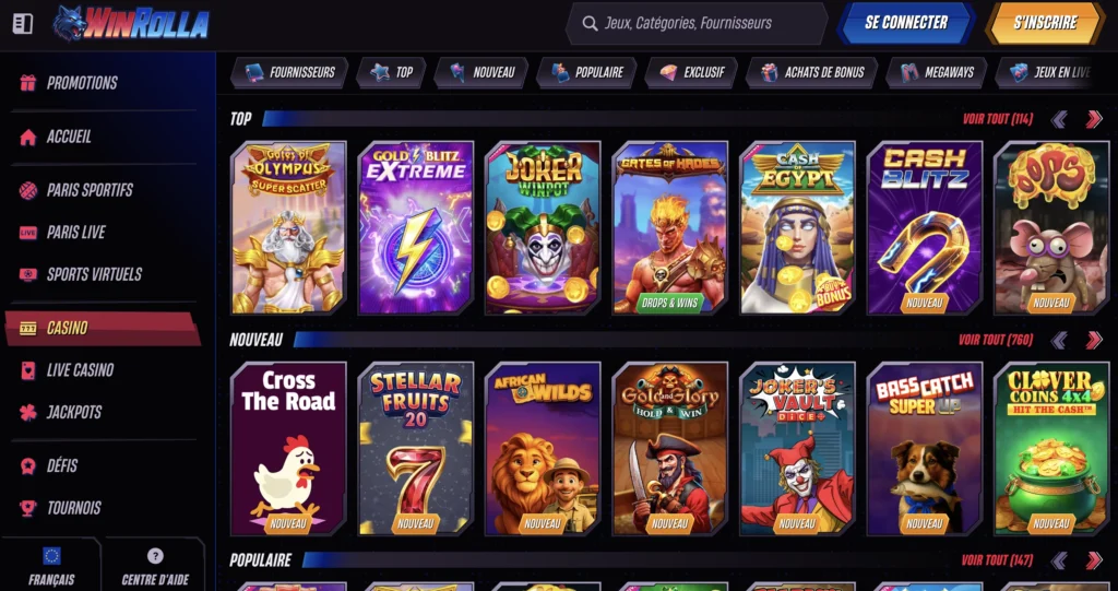 winrolla casino jeux