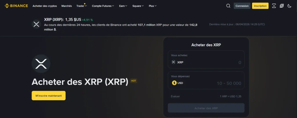 xrp binance